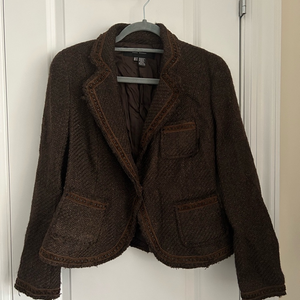 Brown Tweed Women's Jacket